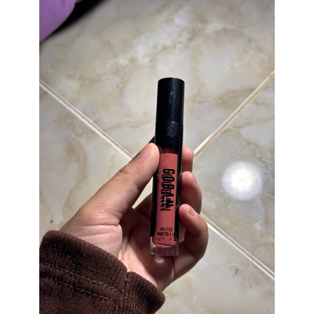preloved goban melted matte lip cream shade rusty rose