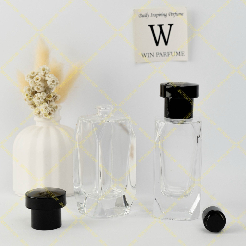 Botol Parfume 50ml Crystal Diamond Semi Press Tutup Hitam T Zone Ring Spray Hitam