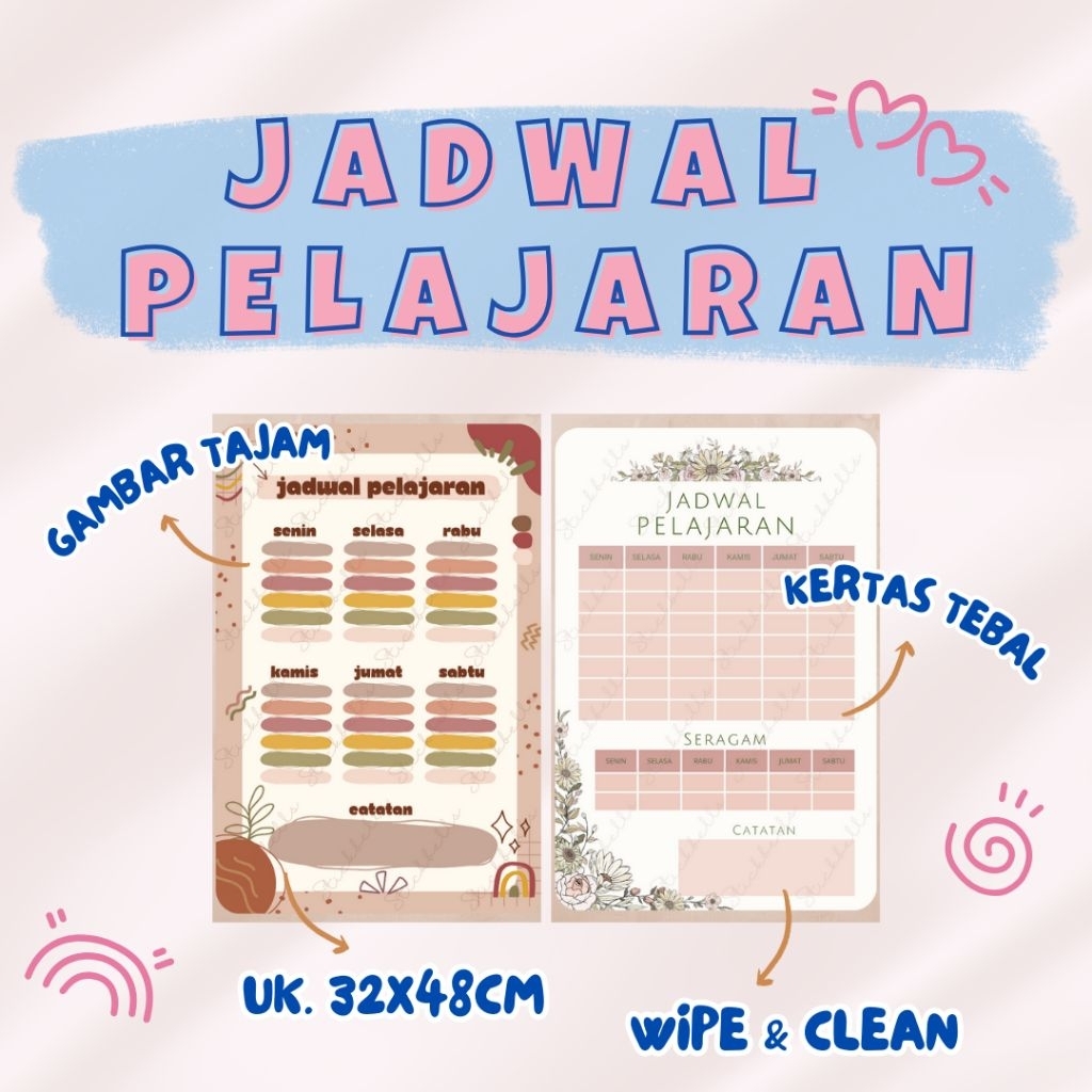

Poster Jadwal Pelajaran Sekolah