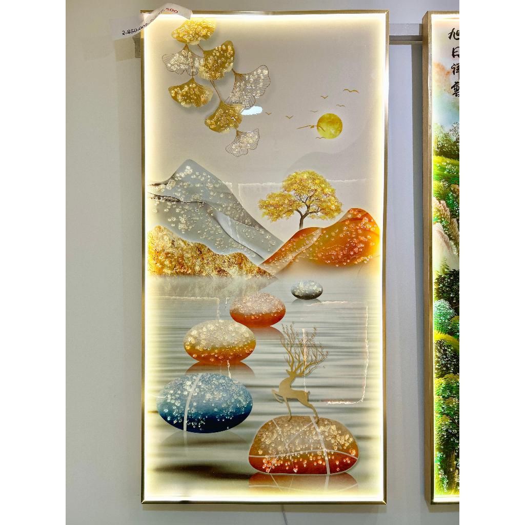 LUKISAN PORCELAIN PEMANDANGAN 5D DIAMOND + LED