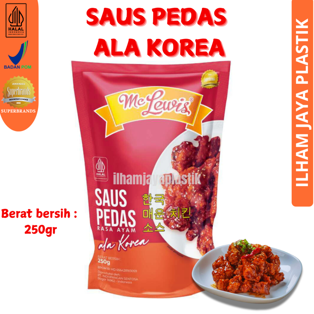 

McLewis Saus Pedas Rasa Ayam Ala Korea 250 Gr / Saus Korea / Saus Ayam Pedas Korea