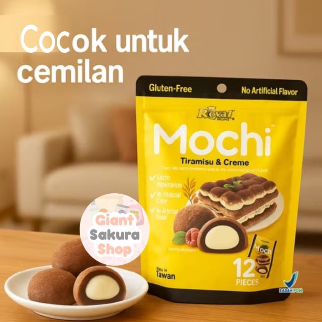 

Royal Family Mochi Tiramisu & Creme / kue mochi / cemilan