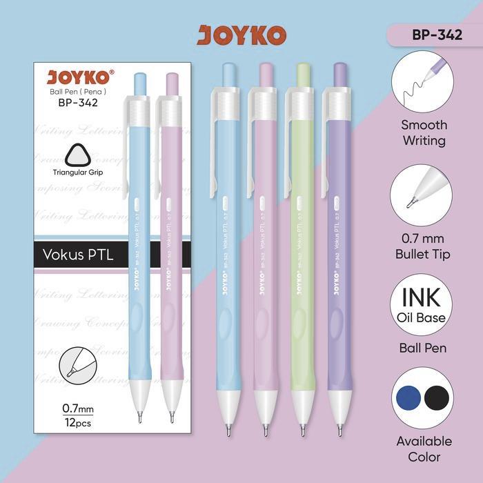 

Pena Balpoint Joyko BP-342 Vokus 0.7mm Isi 12 Pcs