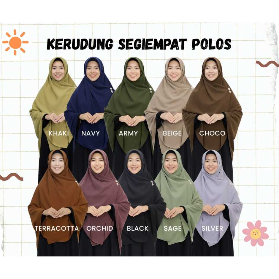 JILBAB SEGI EMPAT JUMBO SYAR'I / KERUDUNG SEGIEMPAT WOLFIS JUMBO / HIJAB SEGI 4 WOLGIS / SEGIEMPAT J