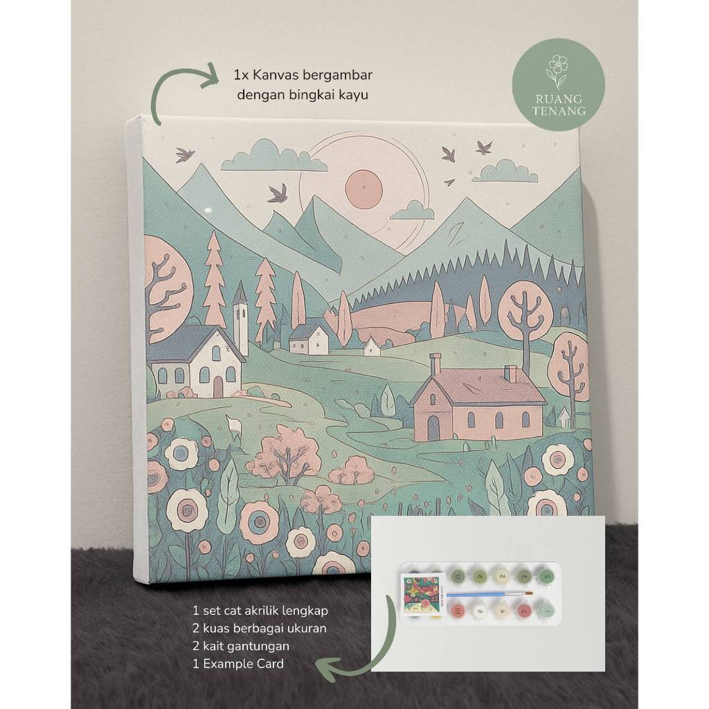 

DIY Painting Kit Paint by Number 20x20 Lukisan