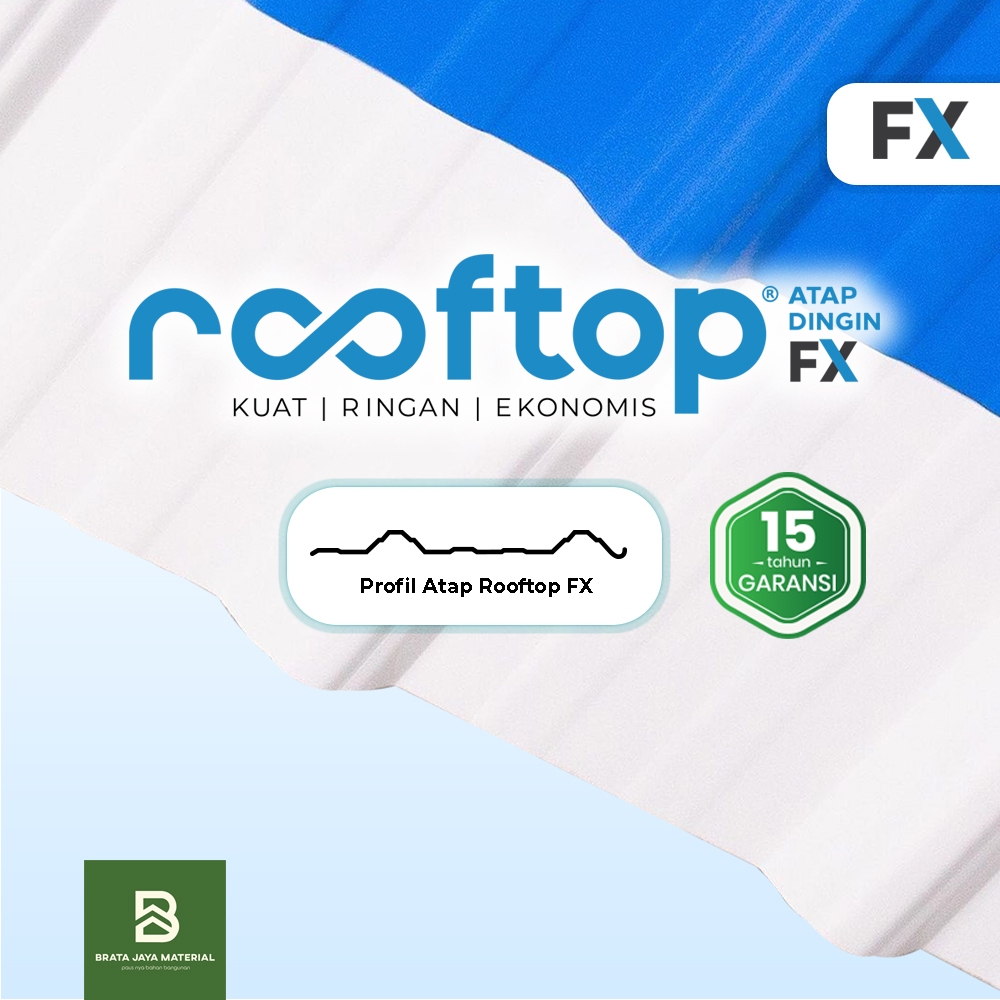 Atap uPVC Rooftop FX Formax Series Single 1 Layer Dingin Rumah Gedung Ruko
