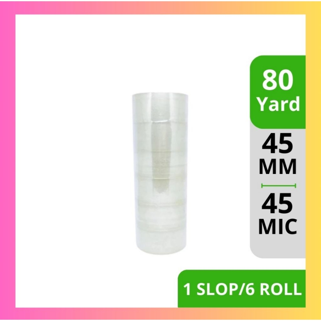

Lakban Bening 45 mm X 80 yard / Lakban OPP Tape (1 Slop)