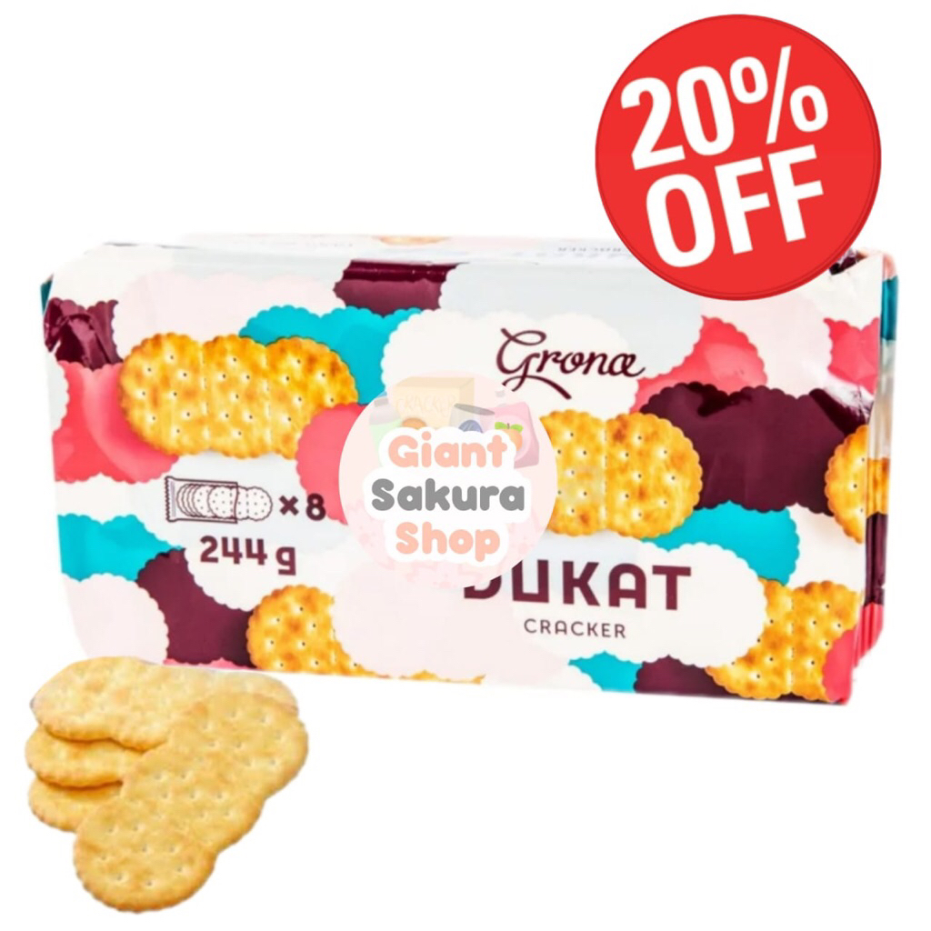 

Grona Dukat Cracker / biskuit impor / cemilan impor / biskuit