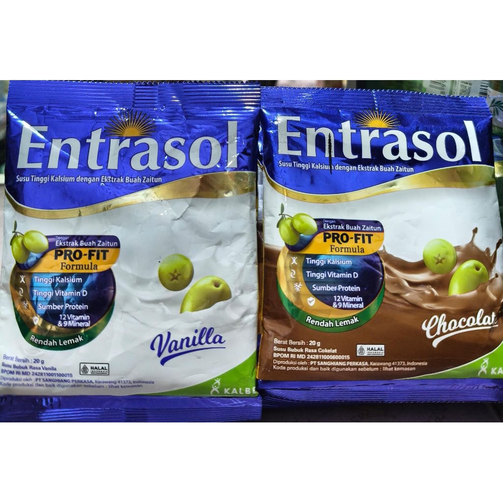 

entrasol sachet 20g cholat/vanila