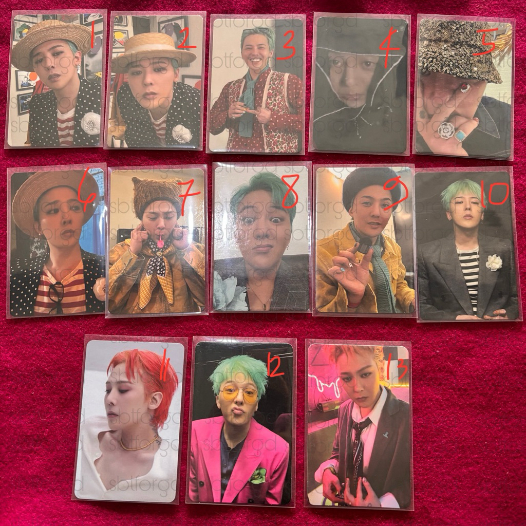 Bigbang G-Dragon Ubermensch Gdragon Kwon Ji Yong Pc Photocard Official