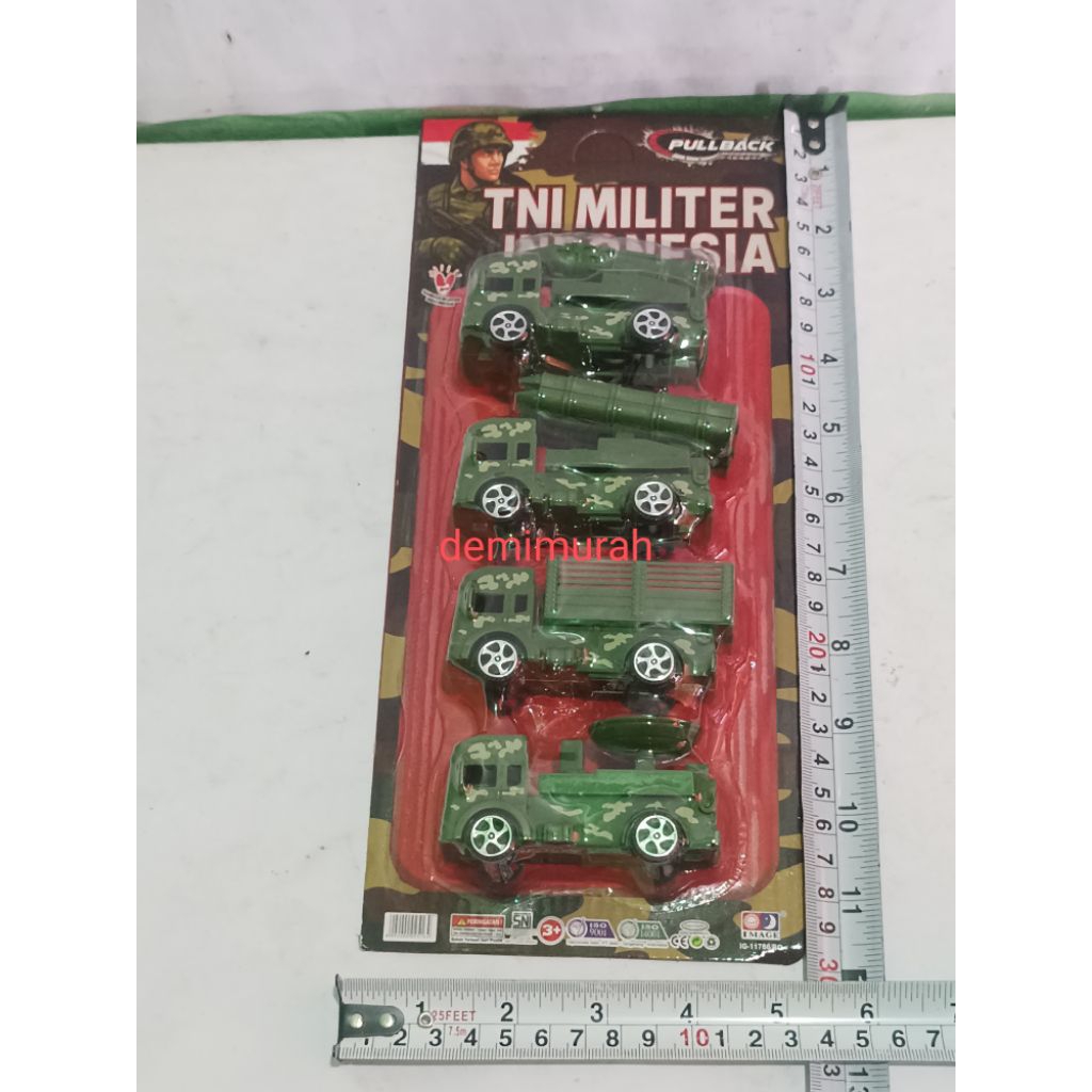 Obral mainan murah berkualitas MAINAN ANAK MURAH SET MOBIL TNI indonesia militer isi 4