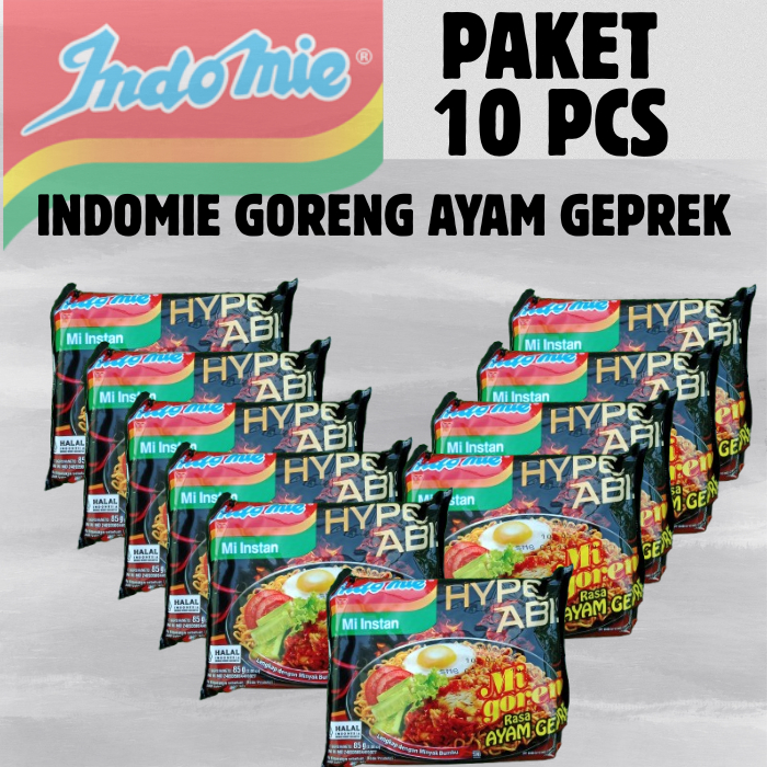 

PAKET 10PCS INDOMIE GORENG AYAM GEPREK