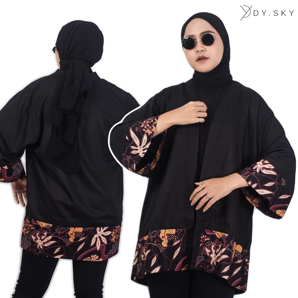 HAORI OUTER CARDIGAN KIMONO JEPANG | Batik Tradisional | Ireng Amerta