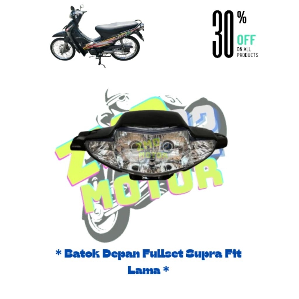 BATOK KEPALA DEPAN PLUS LAMPU SUPRA FIT LAMA // BATOK DEPAN SET LAMPU SUPRA FIT