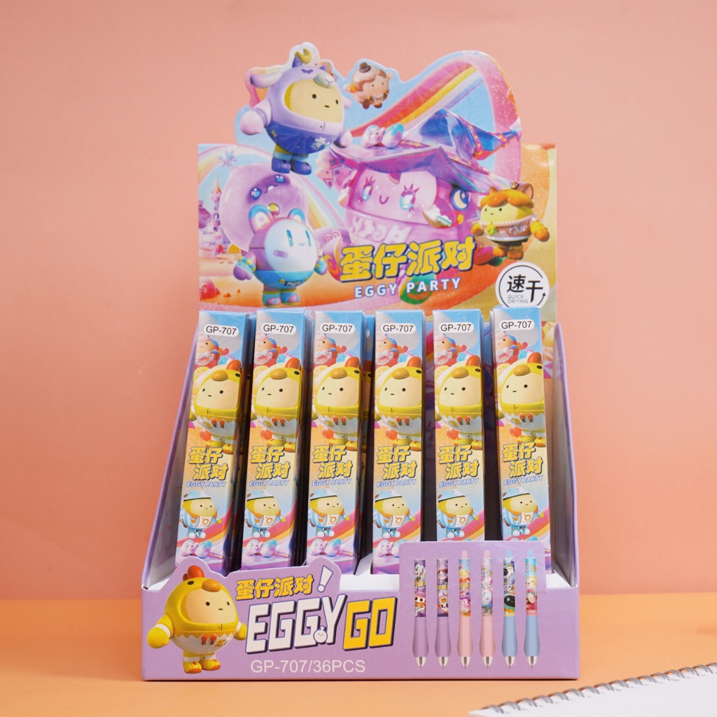 

{Egg Party} Pen Gel Akrilik Lucu Imut Premium Karakter New Egg Party No. GP-707 by Kakabicam