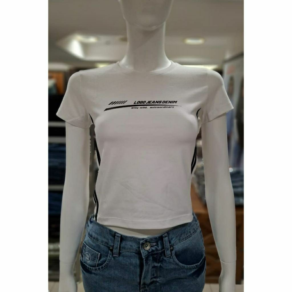 LOGO JEANS Kaos Putih Logo Jeans Original New Arrival