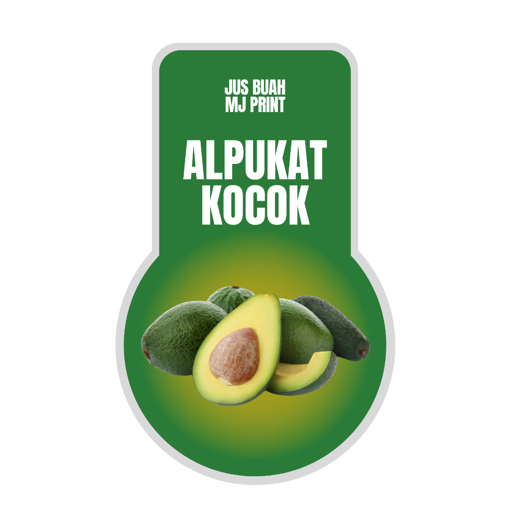 

stiker alpukat kocok stiker makanan stiker custom