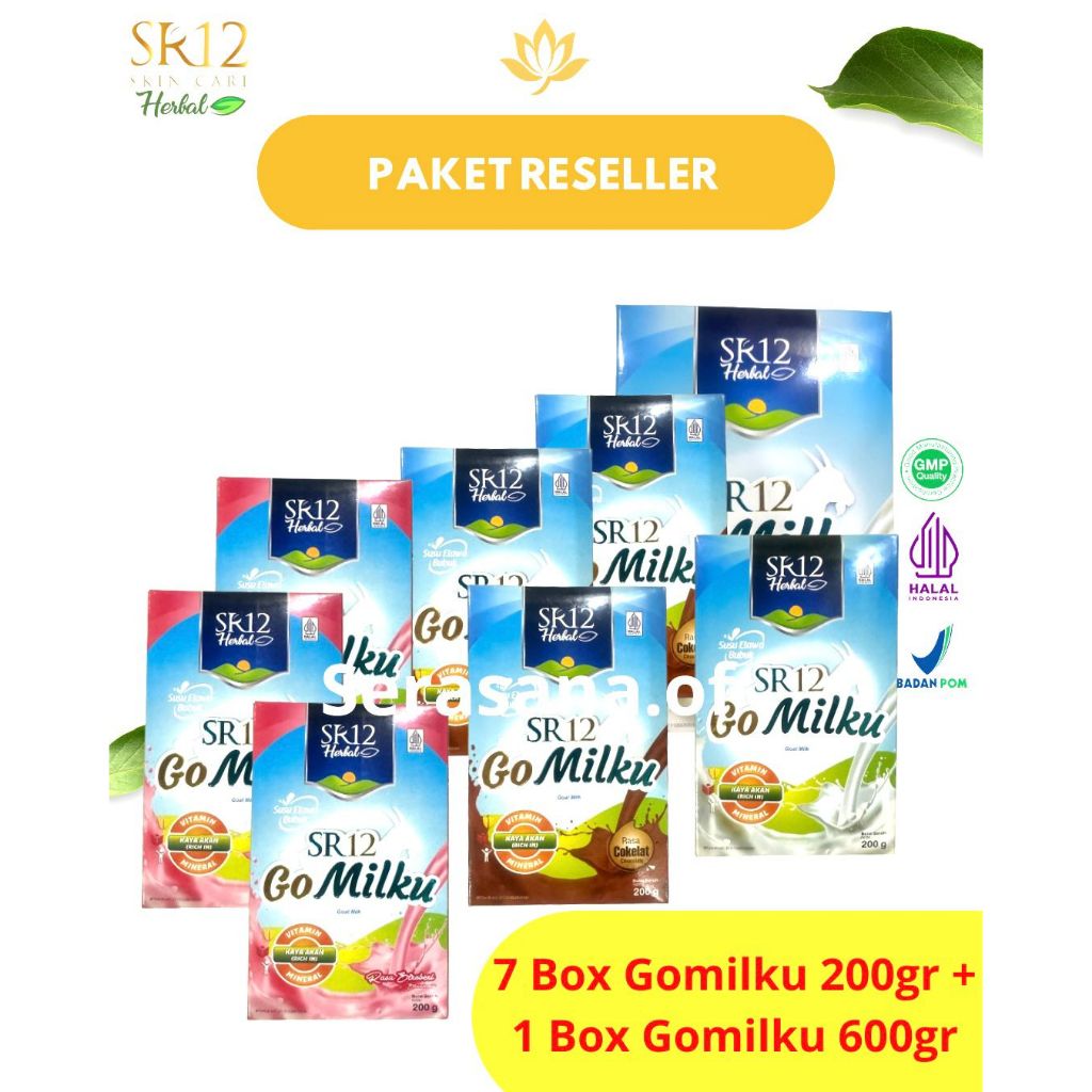 

SR12 Gomilku Paket Reseller | Beli 8 Box Hanya 400K | Susu Kambing Etawa Premium