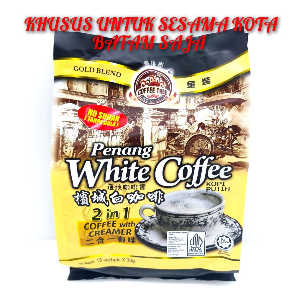 

Coffee Tree Penang White Coffee Free Sugar isi 15 sachets