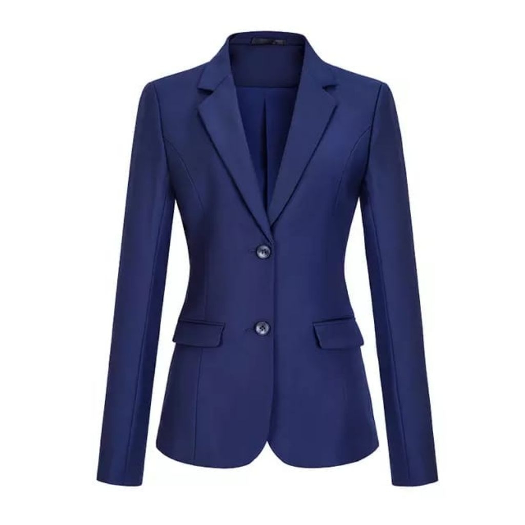 blazer wanita warna navy / jas kerja wanita/ jas blazer formal wanita