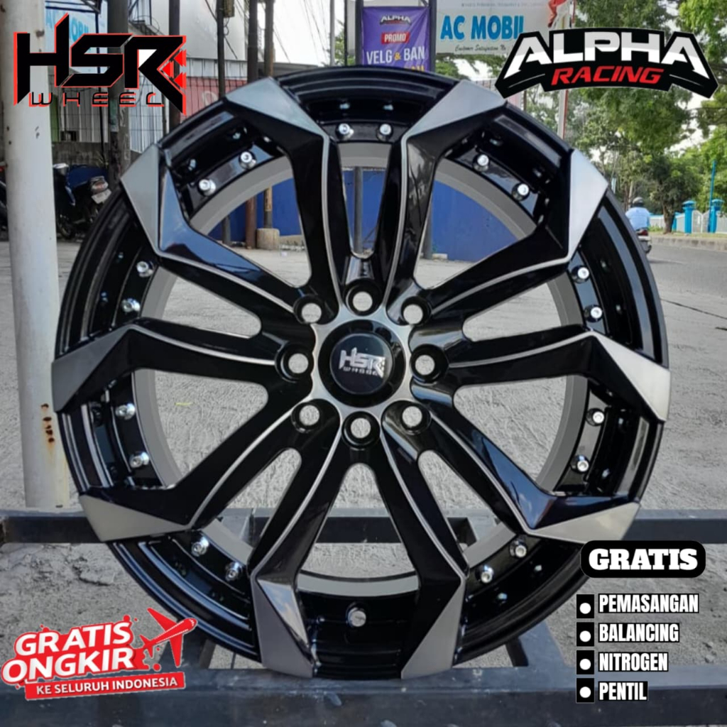 VELG RACING HSR LABANG RING 16 4X100-4X114,3 COCOK UNTUK AGYA MOBILIO YARIS  AVANZA LIVINA XENIA DLL