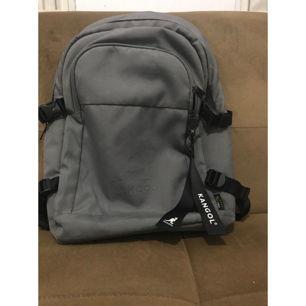 tas ransel kangol preloved dewasa grey good condition