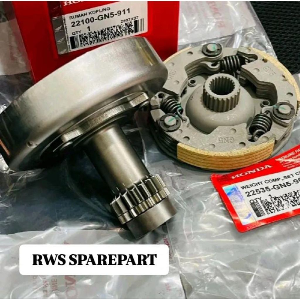 Lonceng Rumah kopling GN5 + kampas ganda Assy GN5 Honda Supra lama Supra x lama Astrea grand prima f