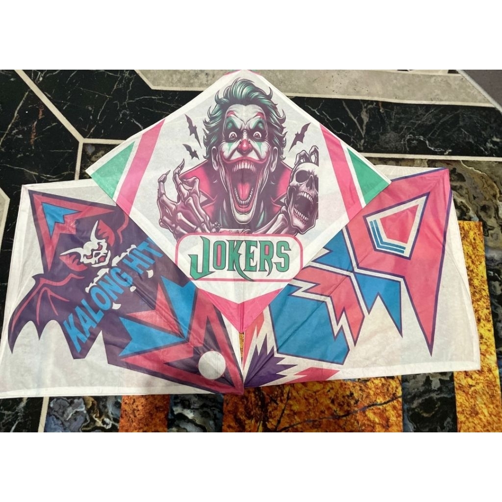 layangan kertas sablon UK 58 kualitas super aduan 50pcs