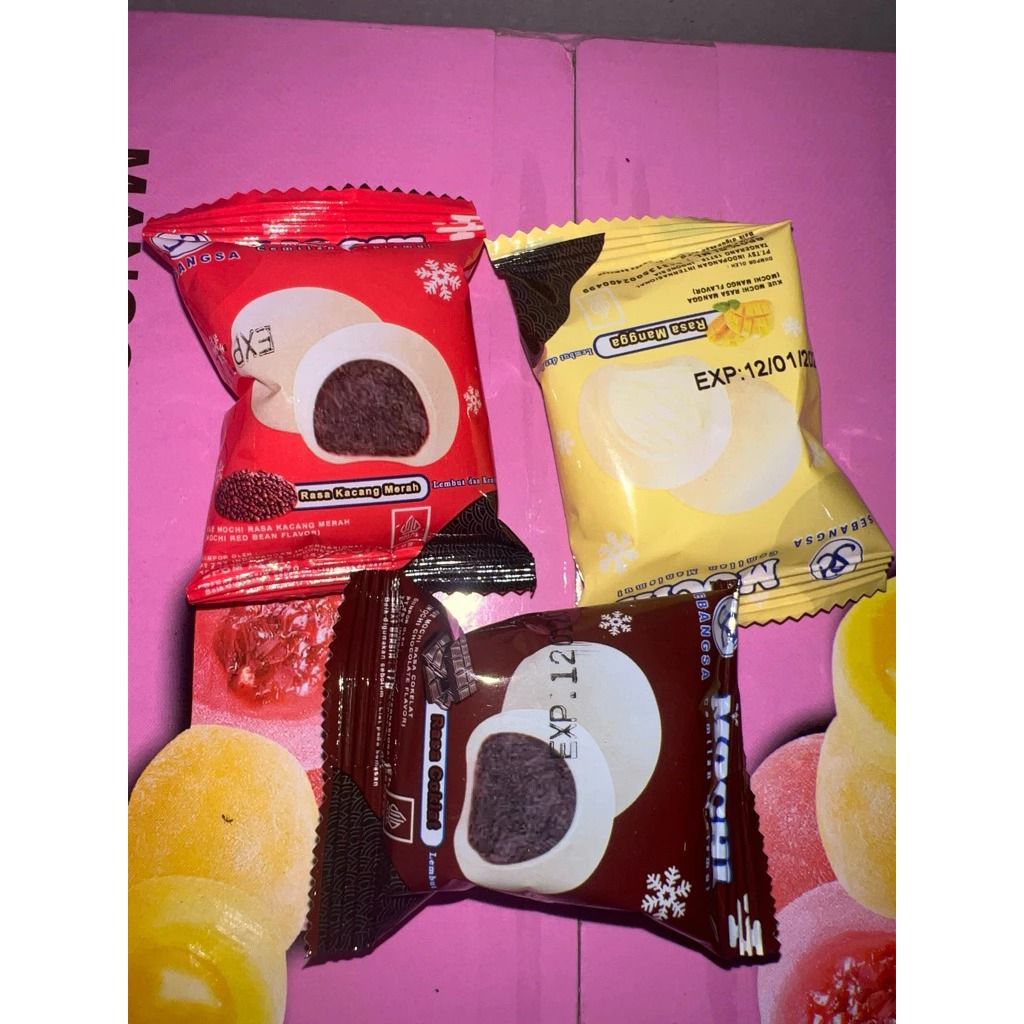 

Sebangsa Mochi Aneka Rasa – Snack Mochi Lembut Coklat, Kacang Merah & Mangga Enak Murah 17 gr