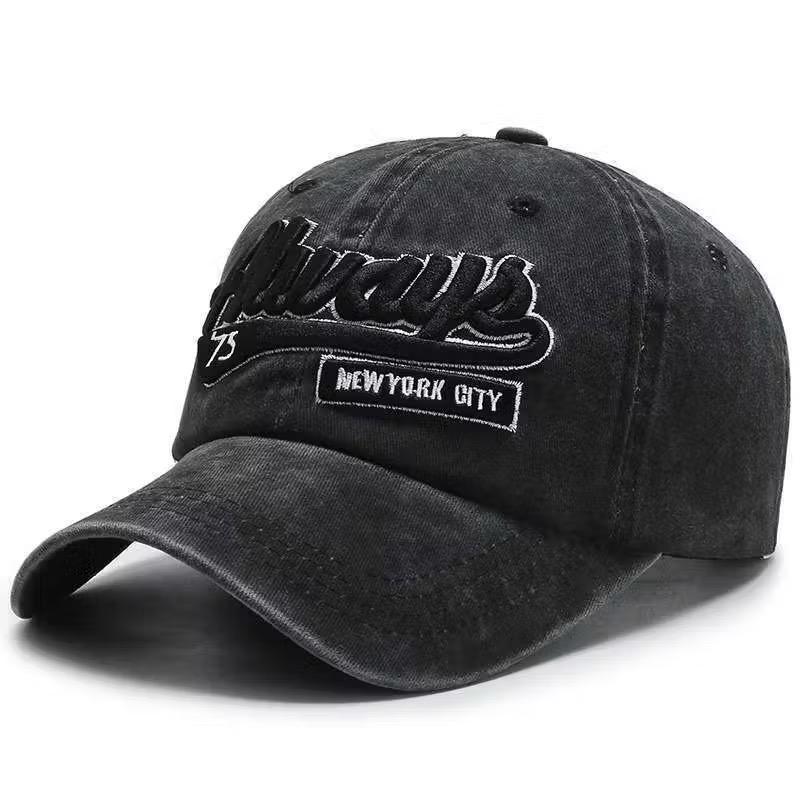 Topi Baseball ALWAYS new york city Distro Casual Sport 2026 -Topi Bahan Wash Denim COD