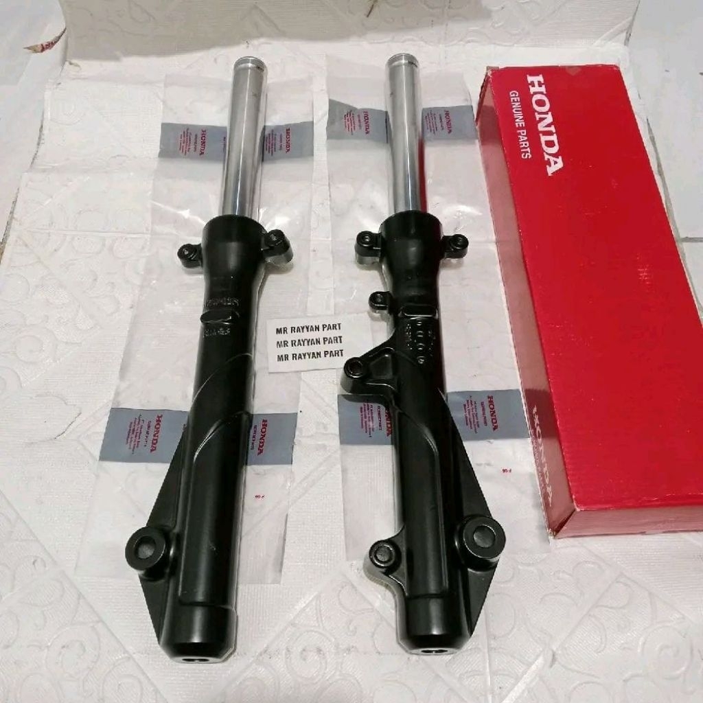 as shock depan komplit+tabung honda pcx 160 abs pcx 160 abs original hitam