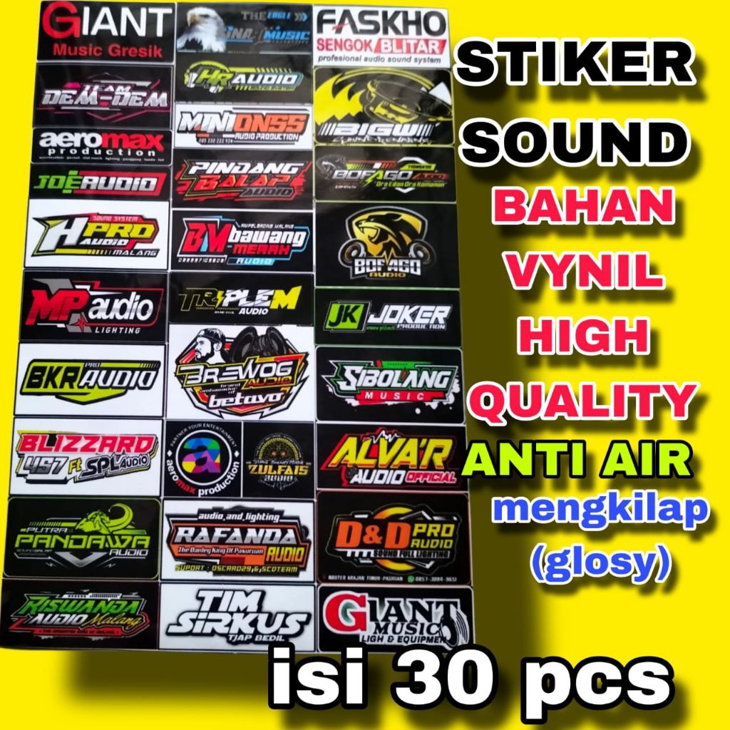 

STIKER SOUNDSYSTEM AUDIO BAHAN VYNIL HIGH QUALITY | STIKER ANTI AIR | STIKER 1 LEMBAR