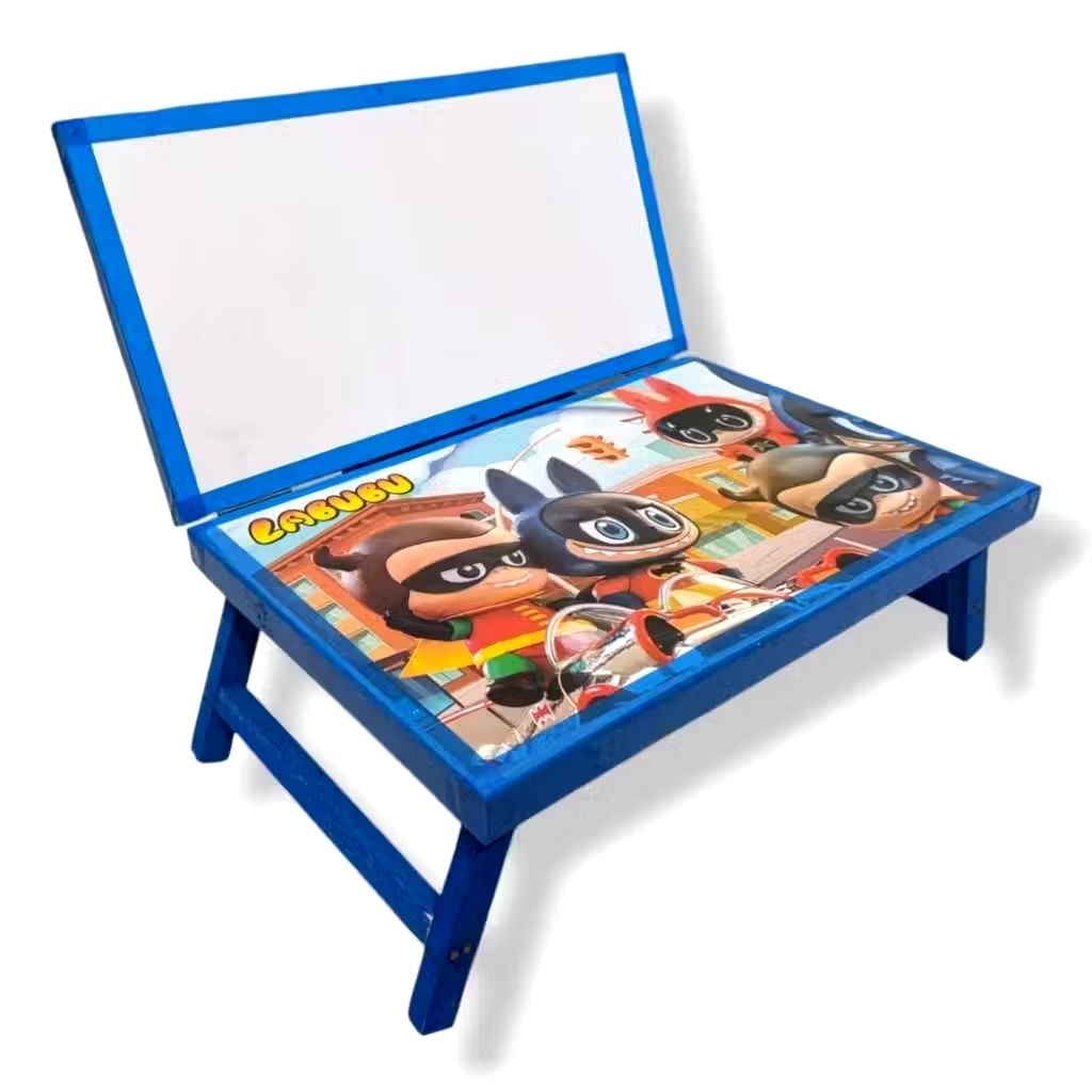 

Meja belajar + papan tulis white board, Meja lipat belajar free penghapus dan spidol