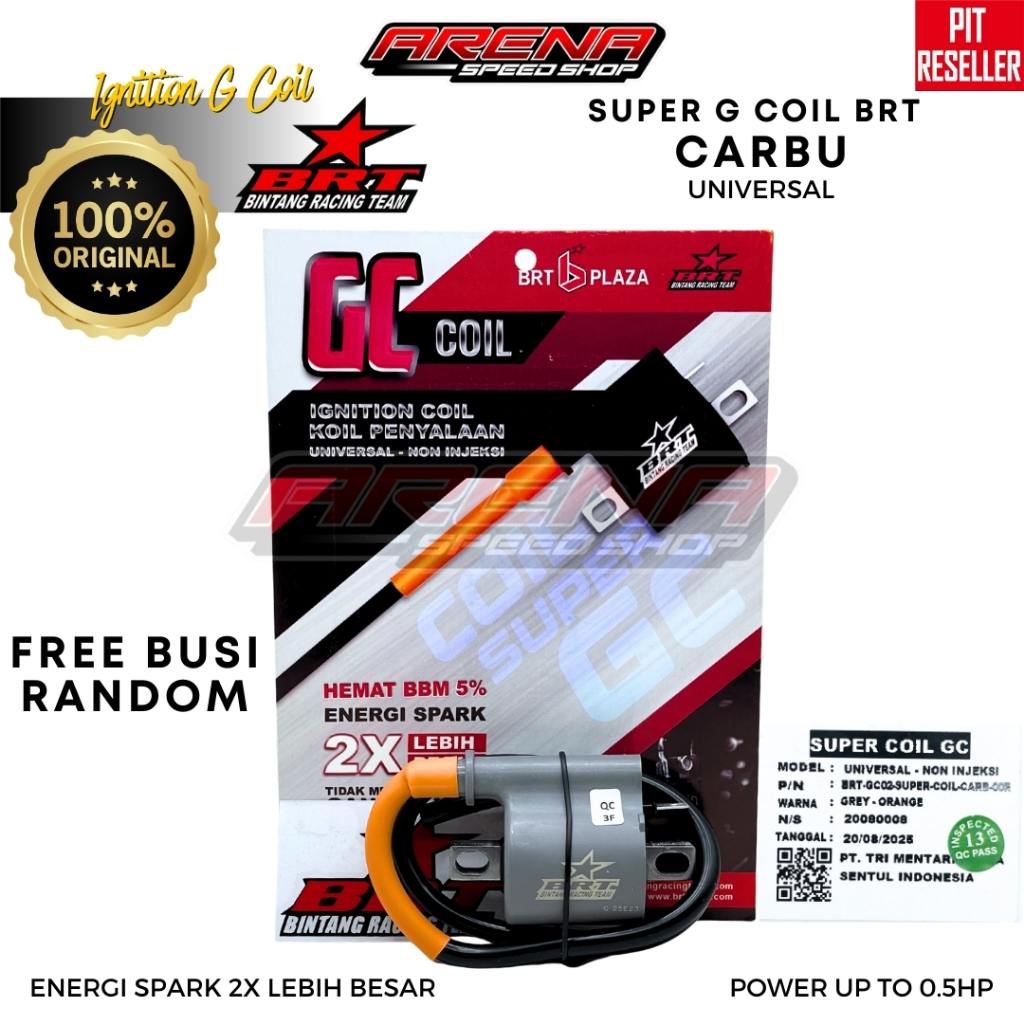 BRT Super G Coil For Carburetor Koil Motor Non Injeksi Universal Jupiter Z MX Mio Vega original BRT