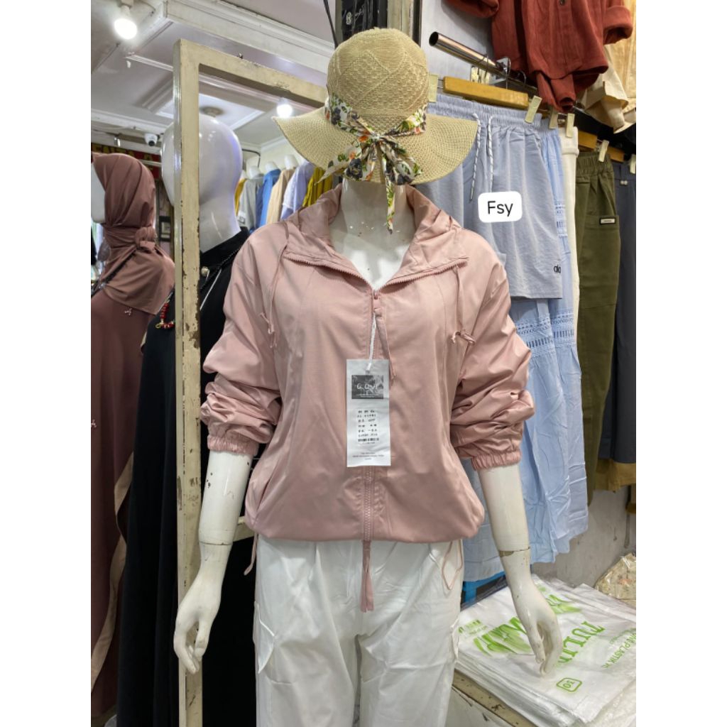 NewArrivals#A02.18K - Jaket Hoody Wanita Parachute Import Premium Terbaru Kekinian Korean Vintage St