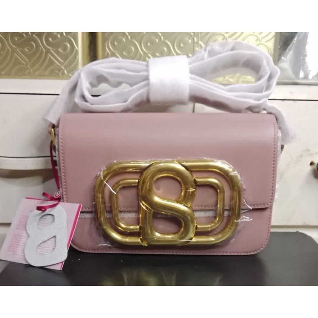 Briana Leather Bag Buttonscarves Mauve NEW