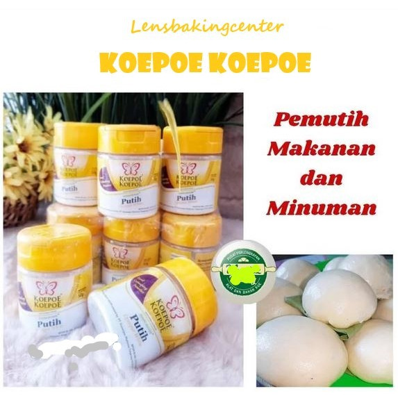Pemutih   Pewarna Putih Makanan Kue Cap Koepoe Kupu  Minuman  Opaque White Koepoe 50gram 50 gram 50g