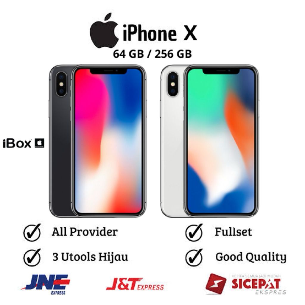 iphone X 64Gb / 256Gb Fullset Resmi Indonesia Original Bergaransi