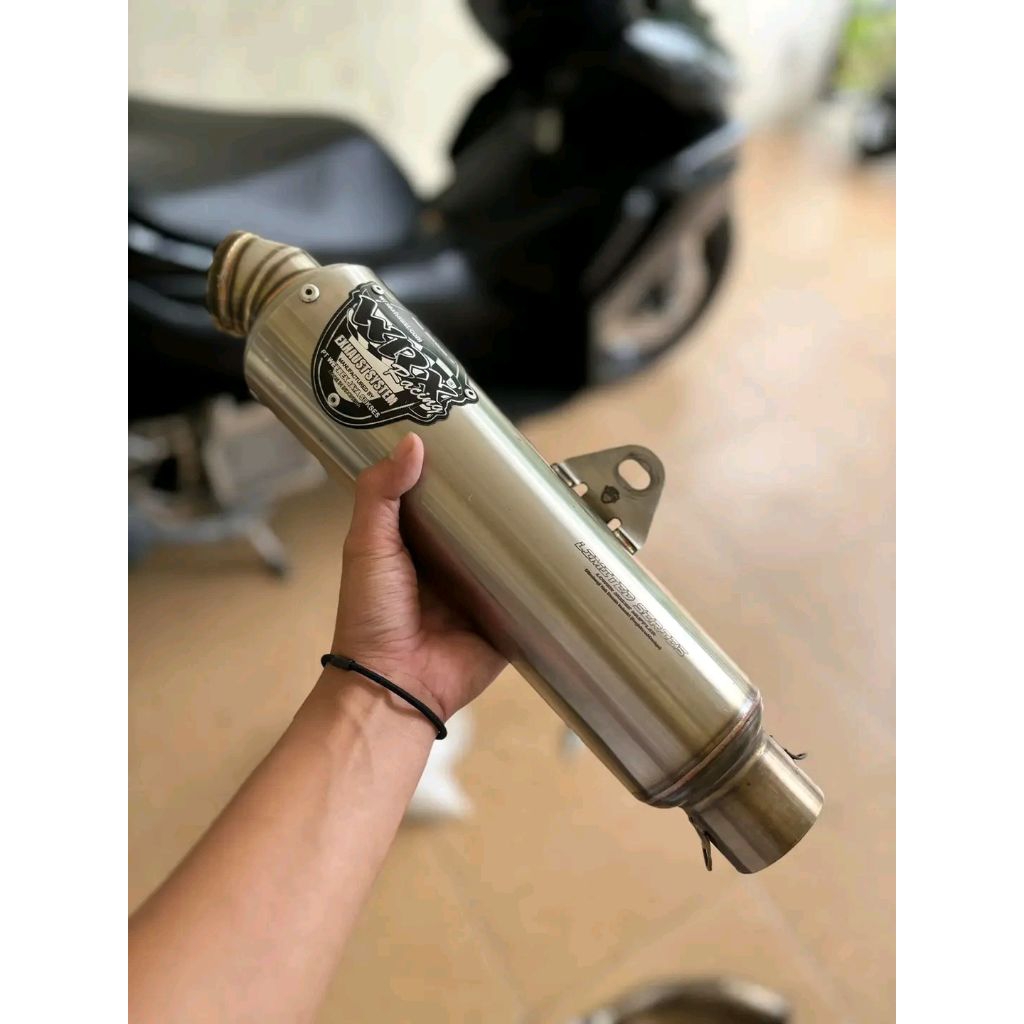 knalpot wrx (original) gp 5 aerox new (lower noice/ standar racing)