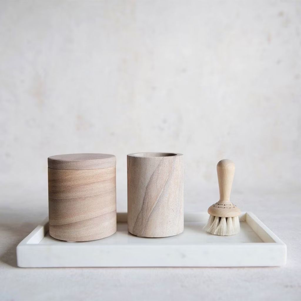 Tray Marmer Import Carara | Nampan Tempat Sabun | Tray Meja Rias | Tempat perfum