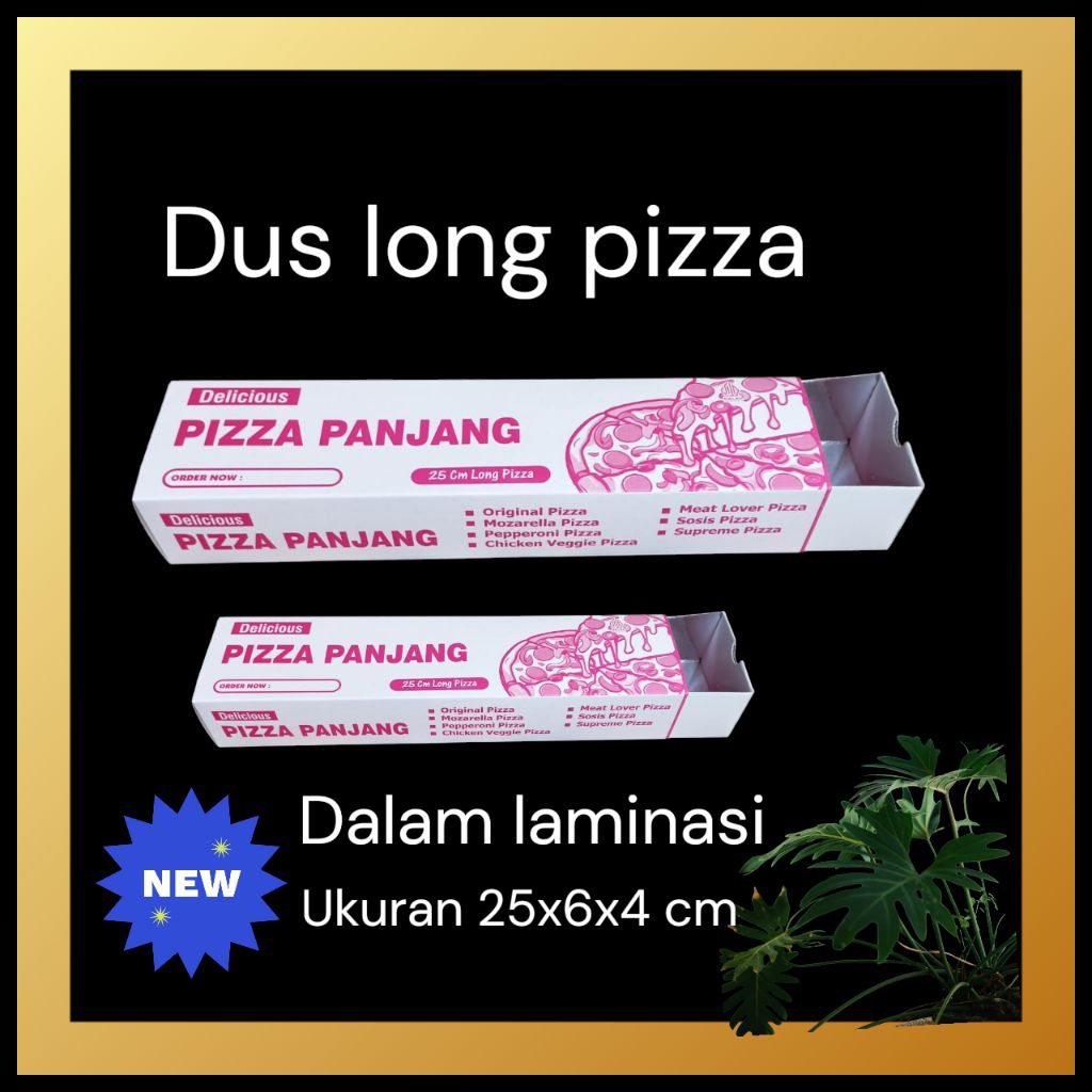 

(100ps) DUS LONG PIZZA, KEMASAN PIZZA PANJANG UKURAN 25X6X4 CM