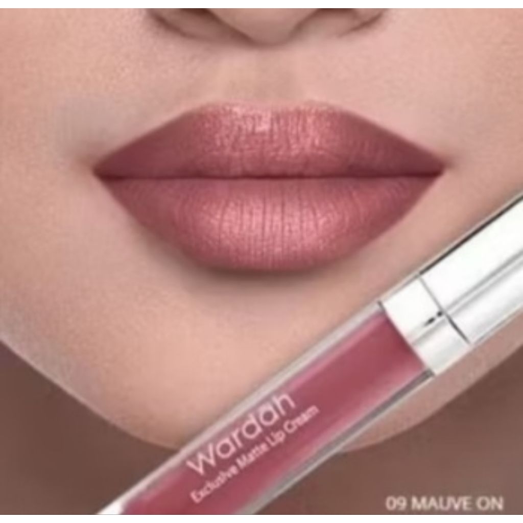 Wardah Lipkrim Exlusive No 09 ( MAUVE ON )