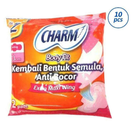 CHARM PEMBALUT WANITA BODY FIT 2'S EXTRA MAXI WINGS [ RENTENG ]