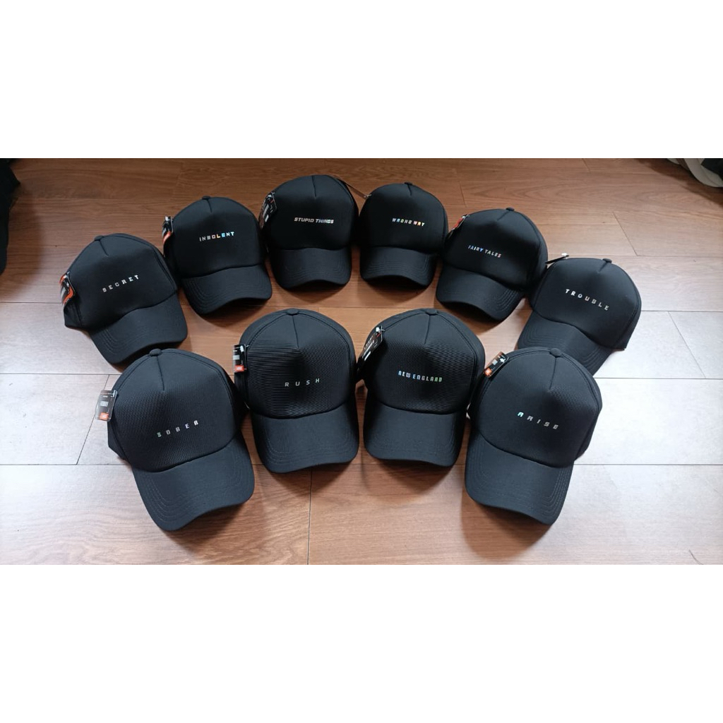 TOPI HITAM POLOS ORIGINAL