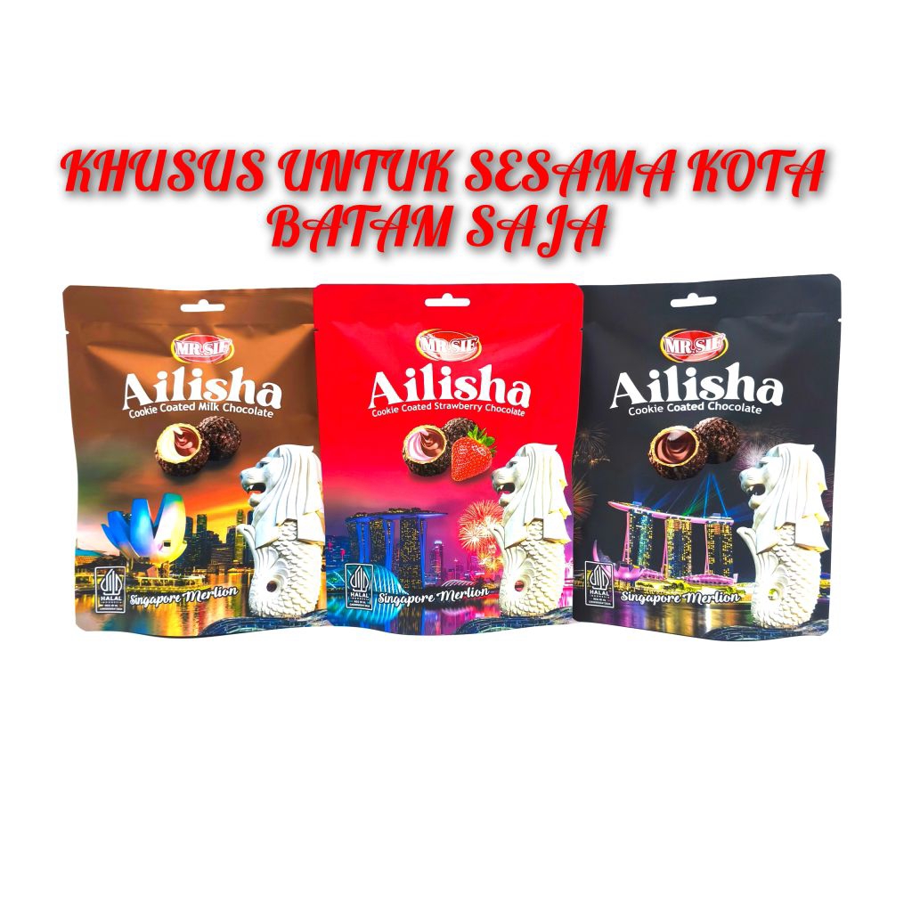 

MR.SIF Ailisha Merlion Cookie Coated Chocolate 70 gram