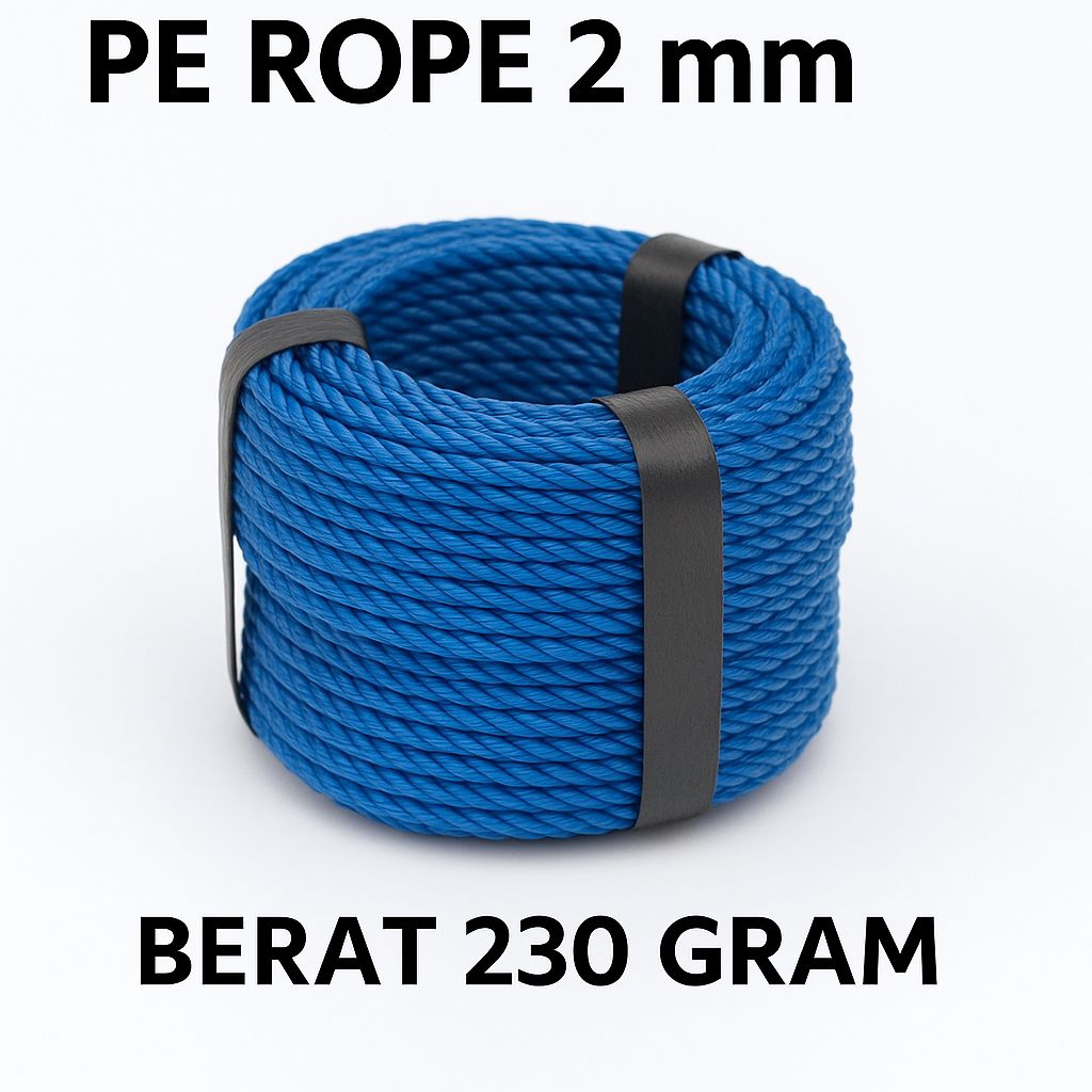

Tali Tambang Premium PE Rope 2 mm Berat 230 Gram – Kuat, Awet, Tali Layangan & Serbaguna