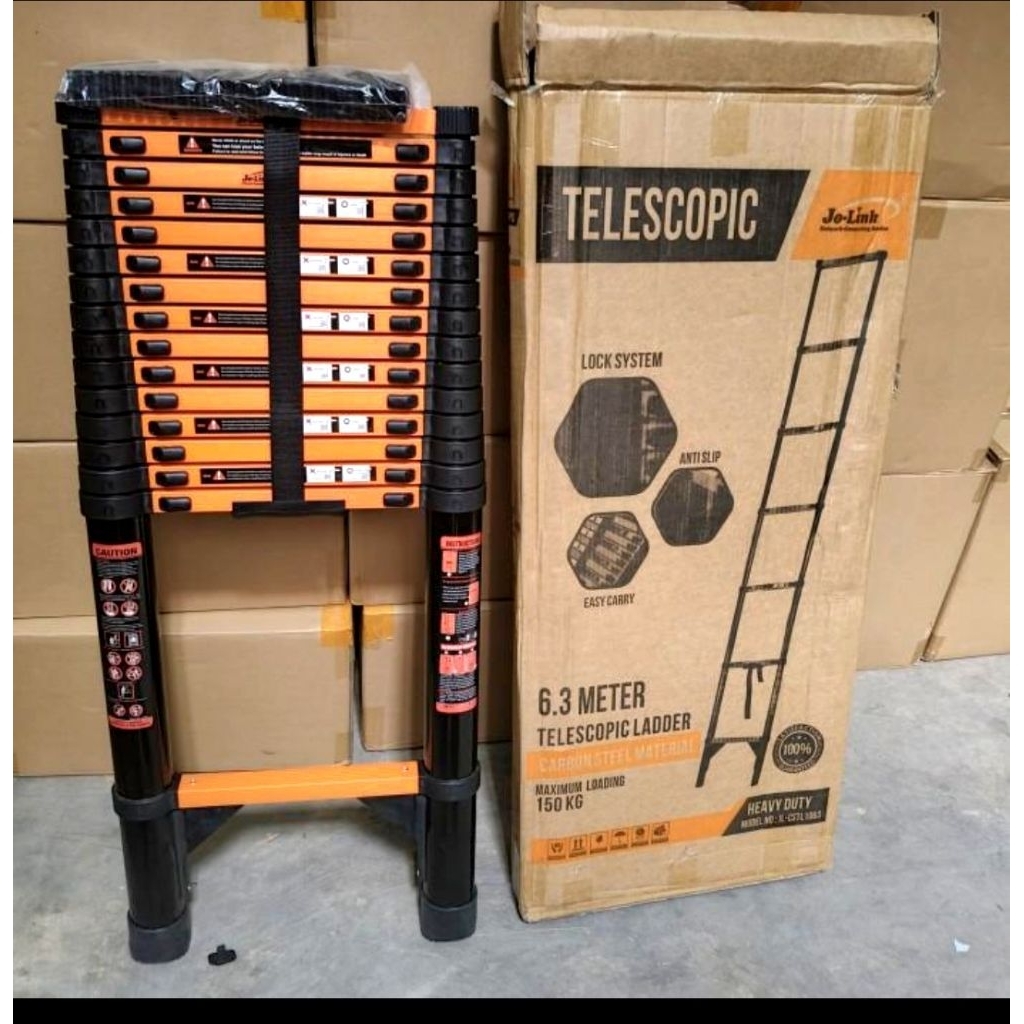 tangga teleskopik 6,2 meter single / tangga 6,3 meter