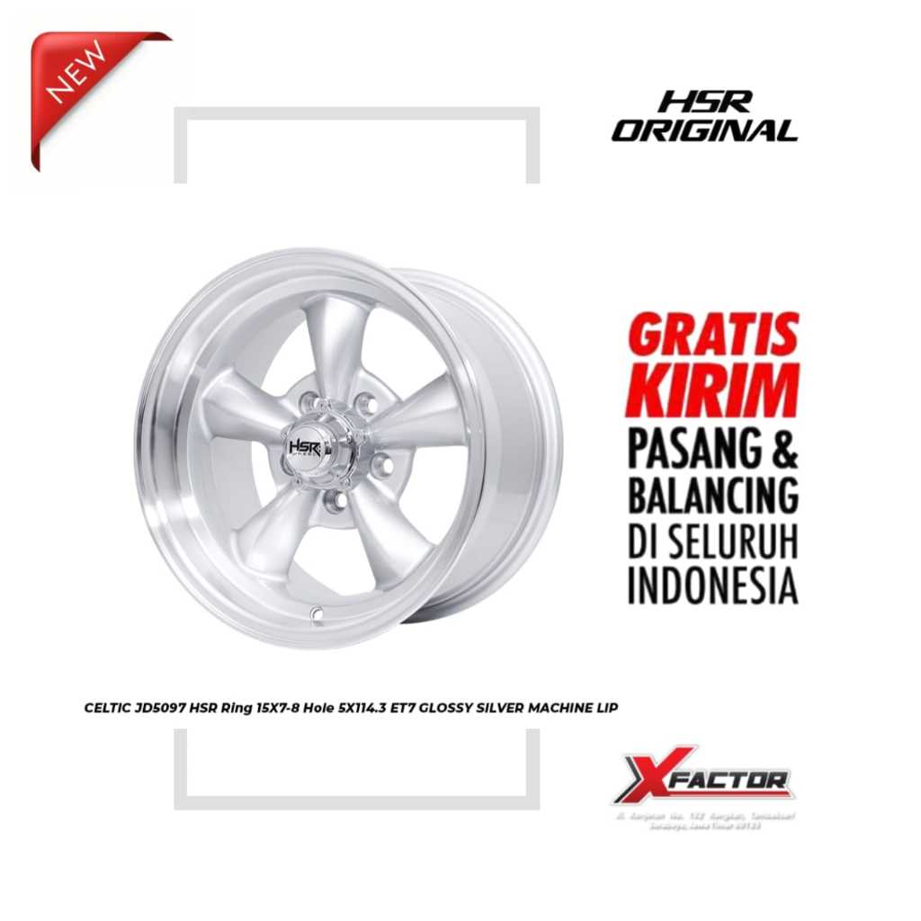 VELG R15 HSR CELTIC JD5097 HSR R15X7/8 H5X114,3 ET7 GSML