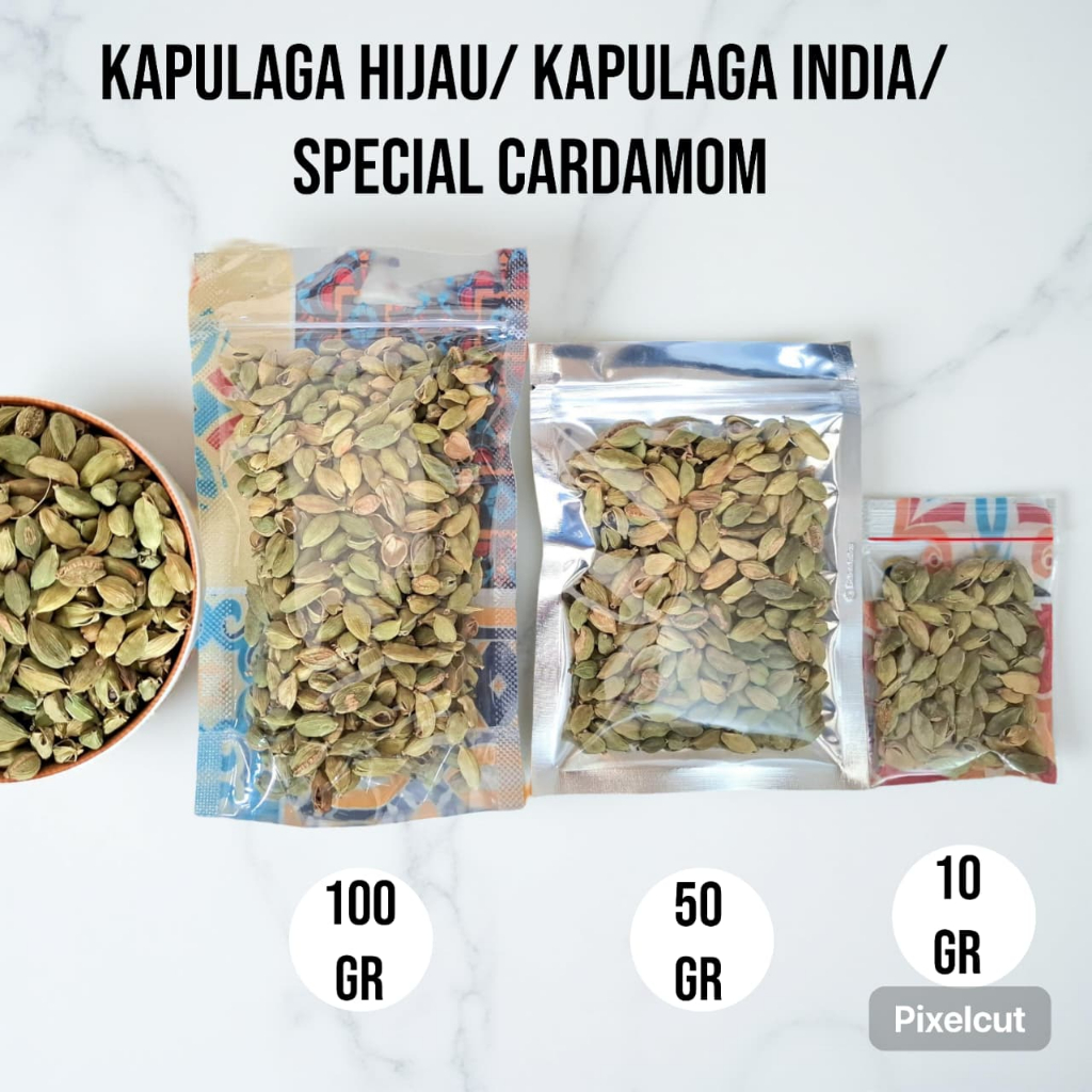 

Kapulaga Hijau / Kapulaga India / Special Cardamom 10gr | 50gr | 100gr