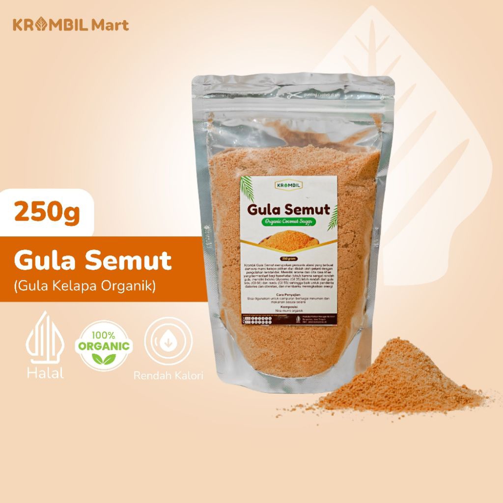 

Gula Semut Kelapa Organik Asli 250g